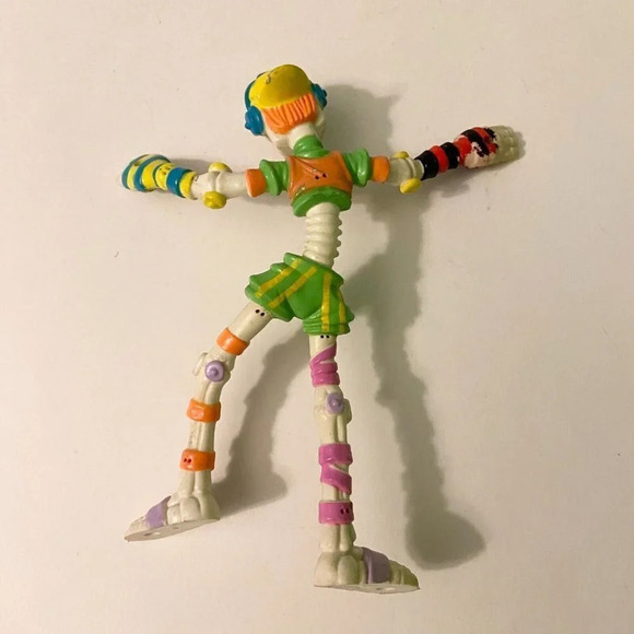 Vintage 1990 Mattel Slammers  Action Figure Skeleton Bendy Bendable - Picture 5 of 10
